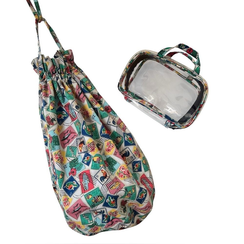 Vera Bradley Mini Ditty Cuban Stamps travel set 2 pieces - Picture 2 of 16